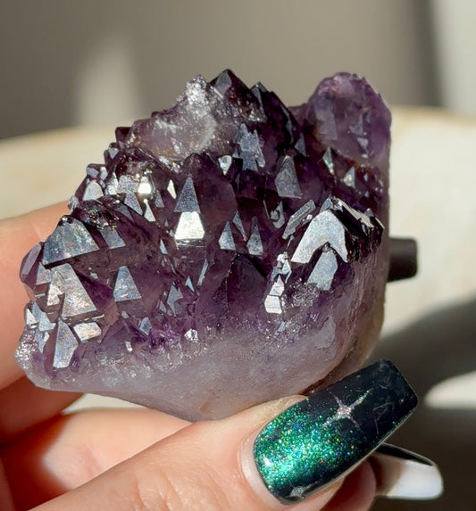 Elestial Amethyst w/ Hematite, Hyderabad, India - 151g - New Find!