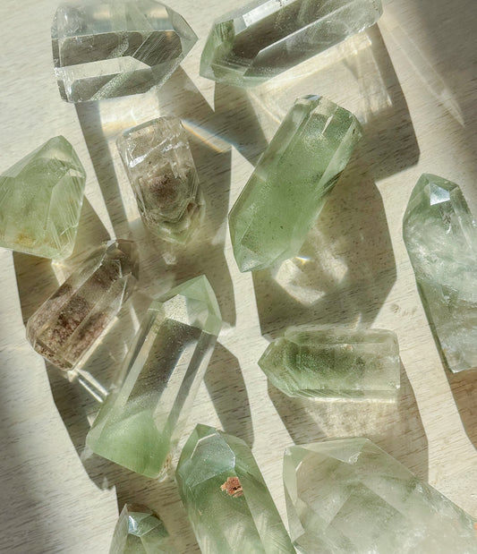 Chlorite Phantom Garden Quartz, Lodalite Points, Brazil - Choose your Own!