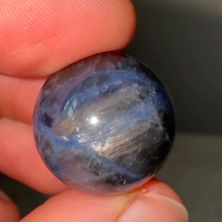 High Quality Sodalite Mini Sphere w/Flash - 20mm - INTUITIVELY SELECTED