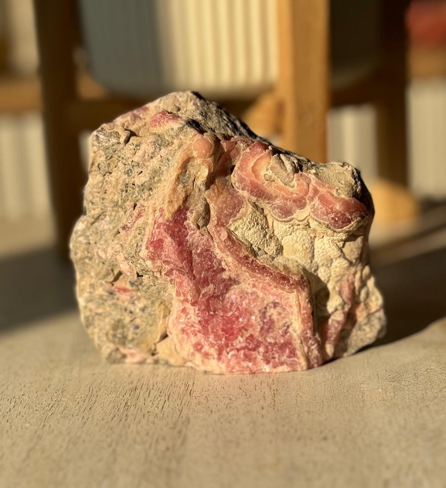 Self-Standing Gem Rhodochrosite Freeform, Argentina - 388g.