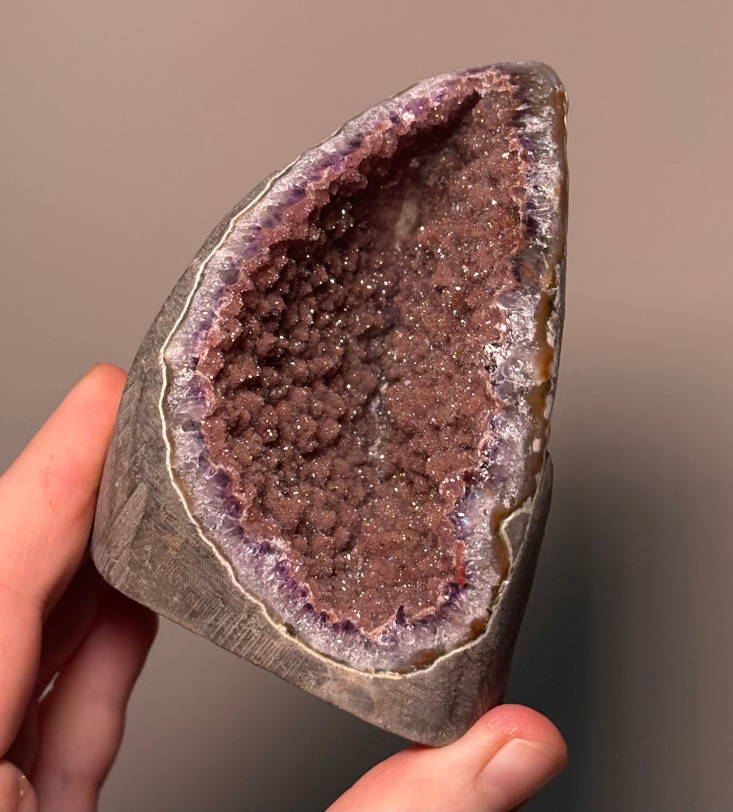 Sugar Amethyst Geode, Uruguay - 382g