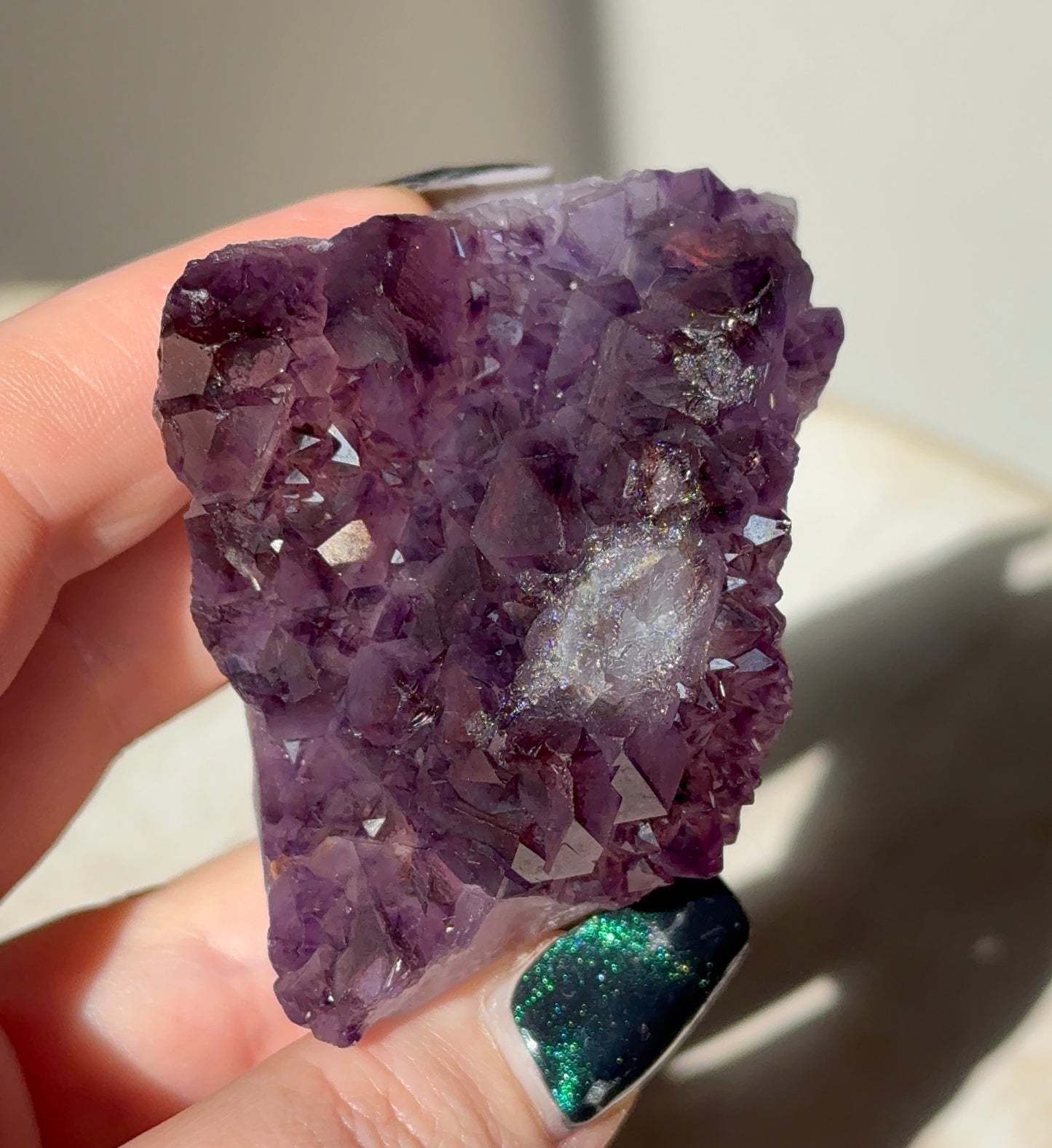 Elestial Amethyst w/ Hematite, Hyderabad, India - 151g - New Find!