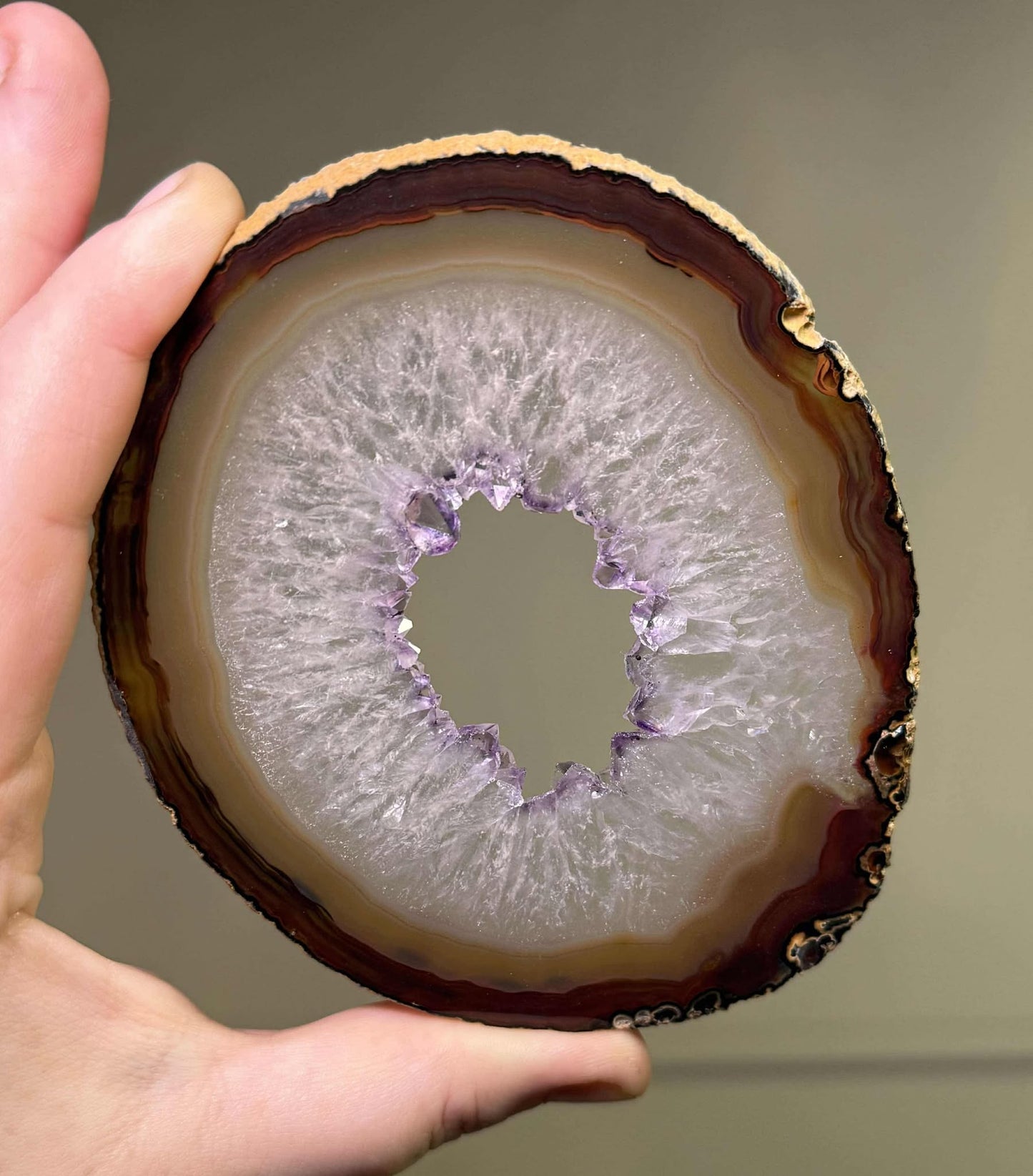 Amethyst x Agate Slice, Brazil