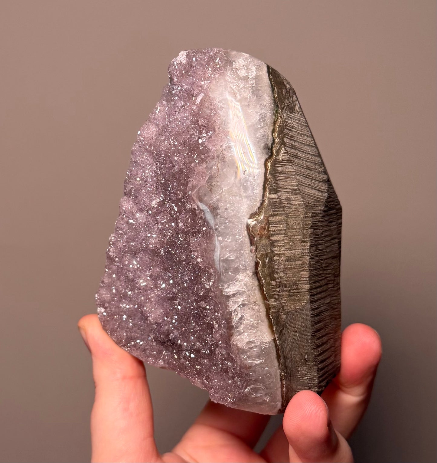 Rainbow Amethyst Cutbase, Brazil - 771g