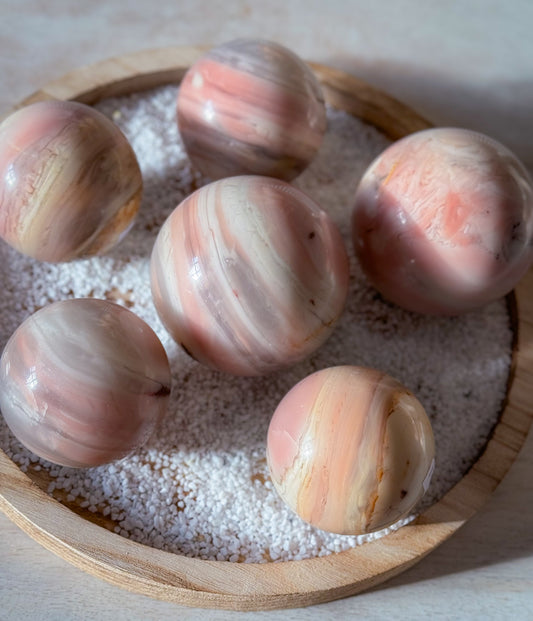 Soft Pink Jasper Spheres - Choose your Own!