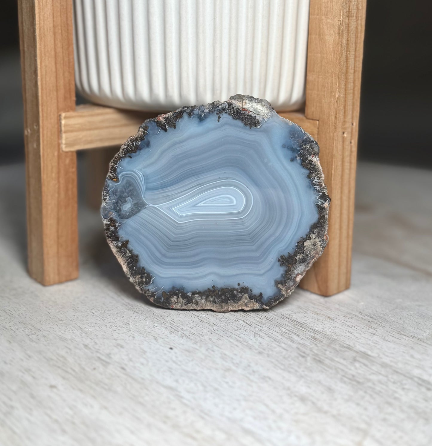 Large Blue Agate with Parallax, Bulgaria - 300g