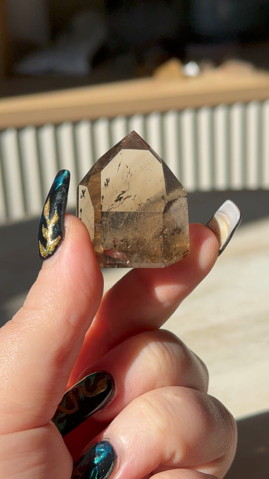 Brazilian Smoky Quartz Tower with Lodalite, 29g
