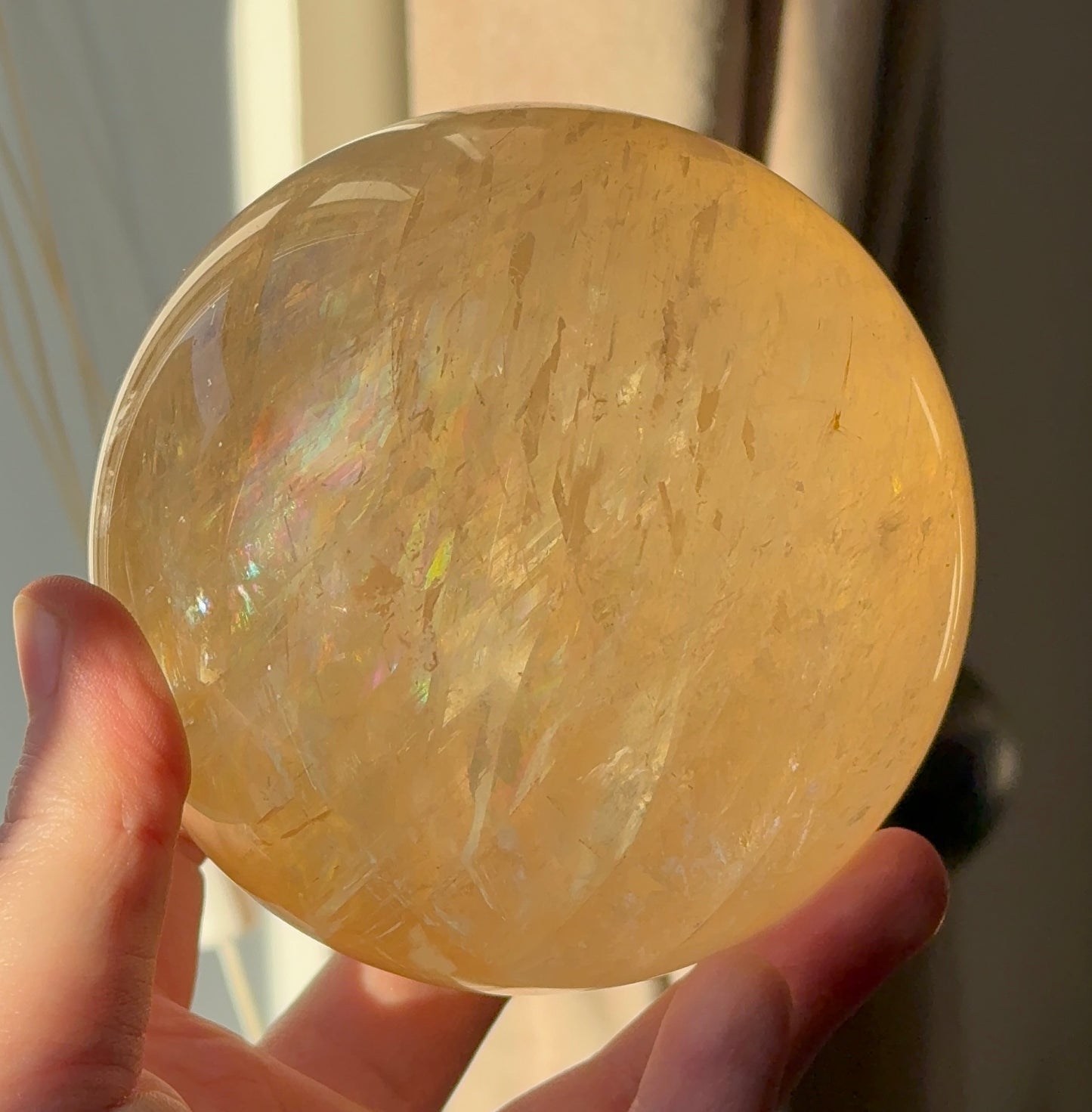 Statement Honey Calcite Sphere, 1310g