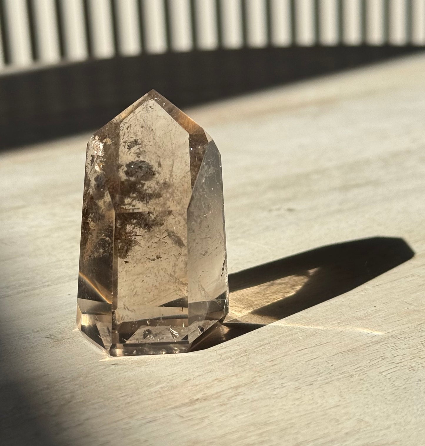 Brazilian Smoky Quartz Tower with Lodalite, 62g