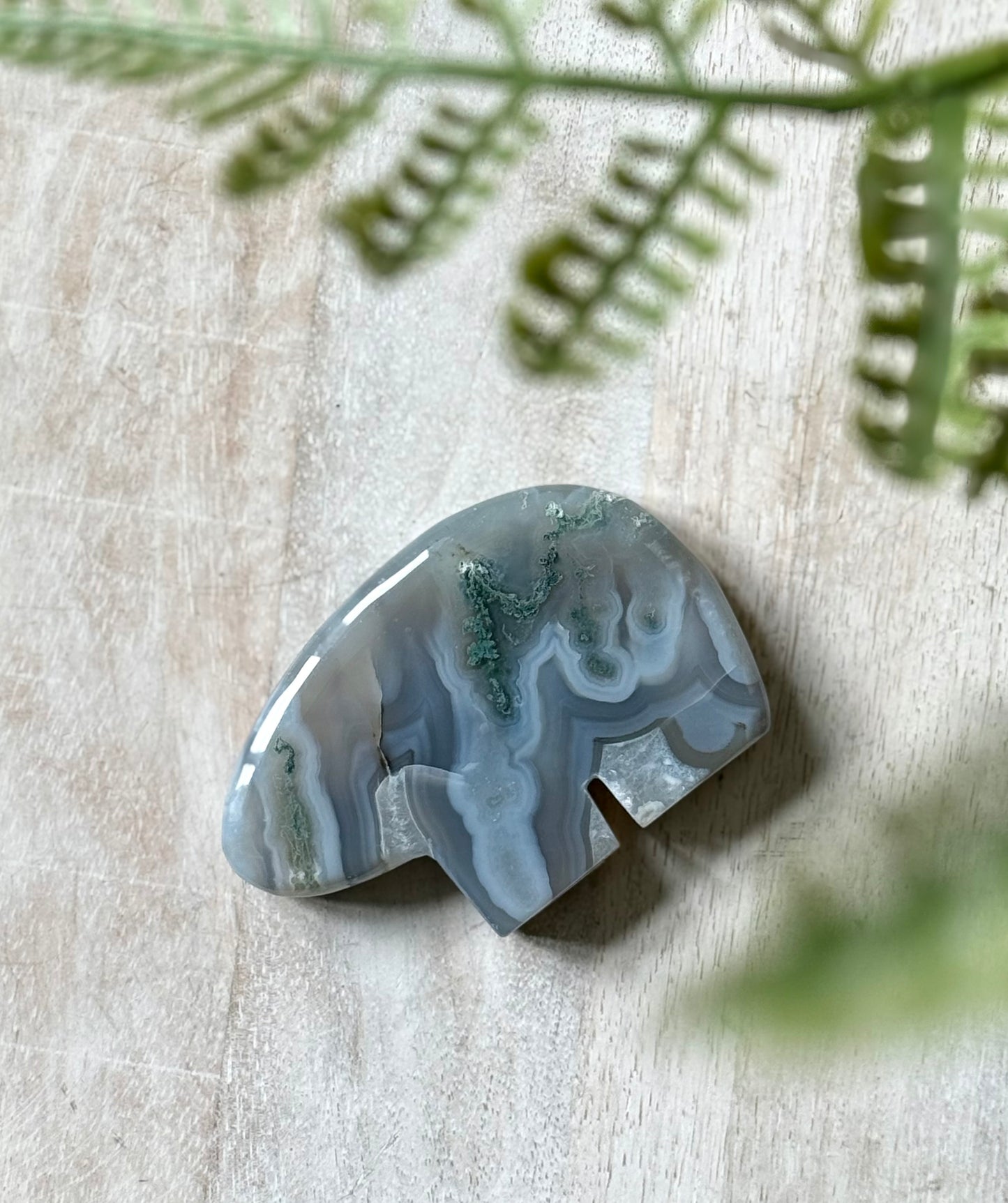 Moss Agate Zuni Bear - Choose your Own!