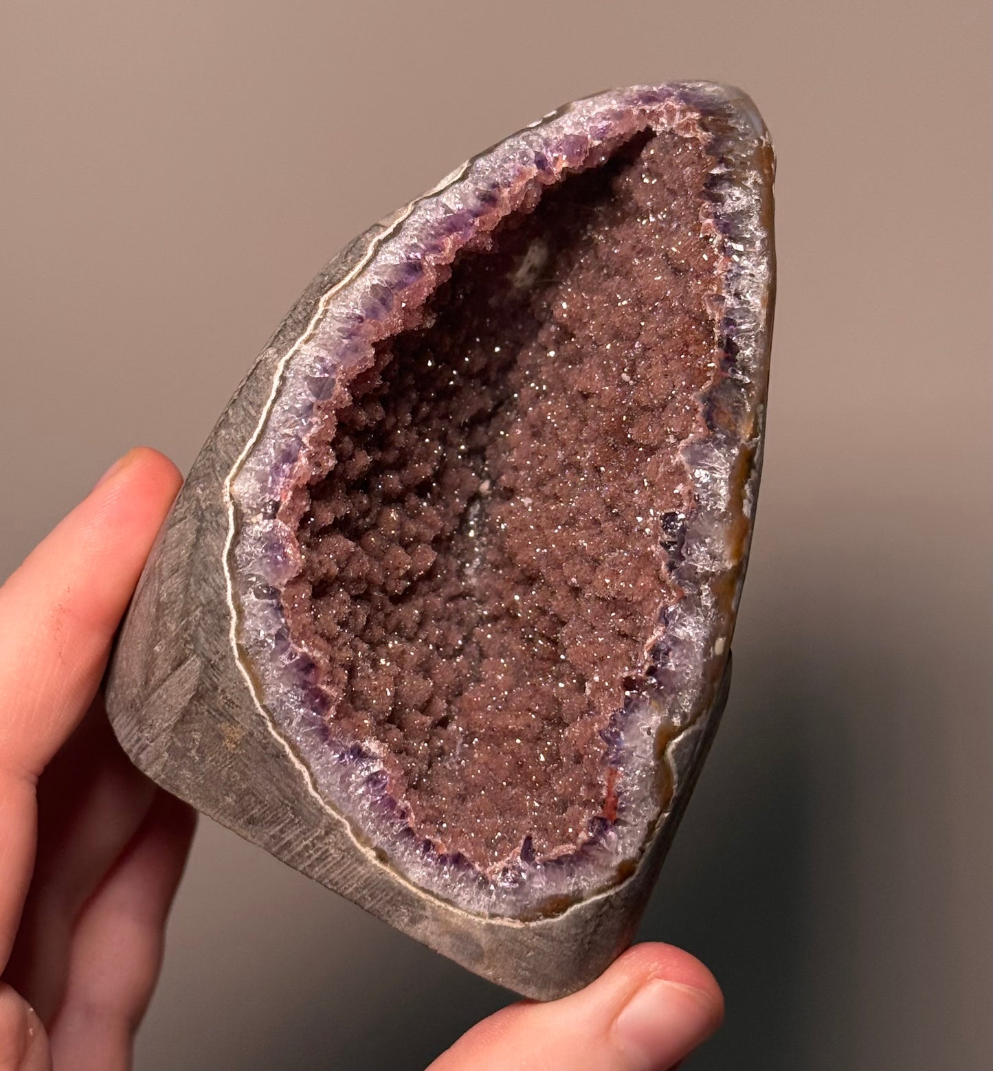 Sugar Amethyst Geode, Uruguay - 382g