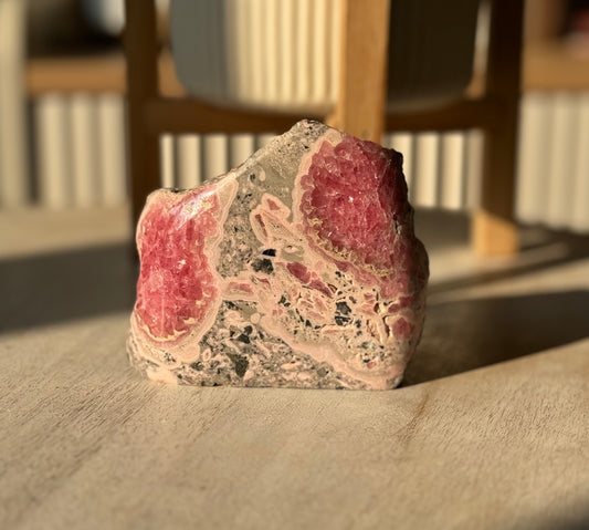 Self-Standing Gem Rhodochrosite Freeform, Argentina - 388g.