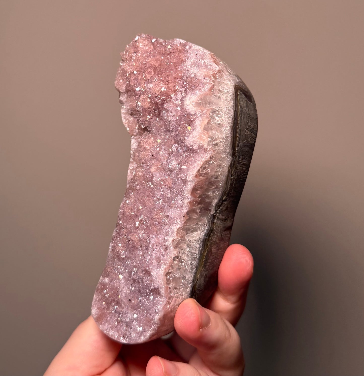 Bi-colour Rainbow Amethyst, Uruguay - 545g