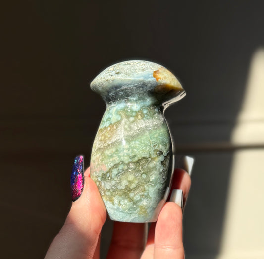Green Sea Jasper Mushroom, Madagascar - 221g
