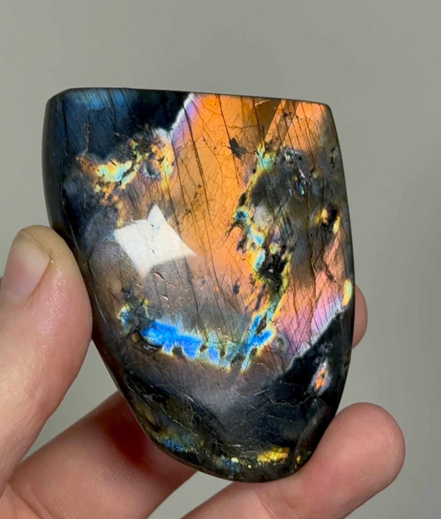 Imperfect Rainbow Labradorite Freeform, 96g