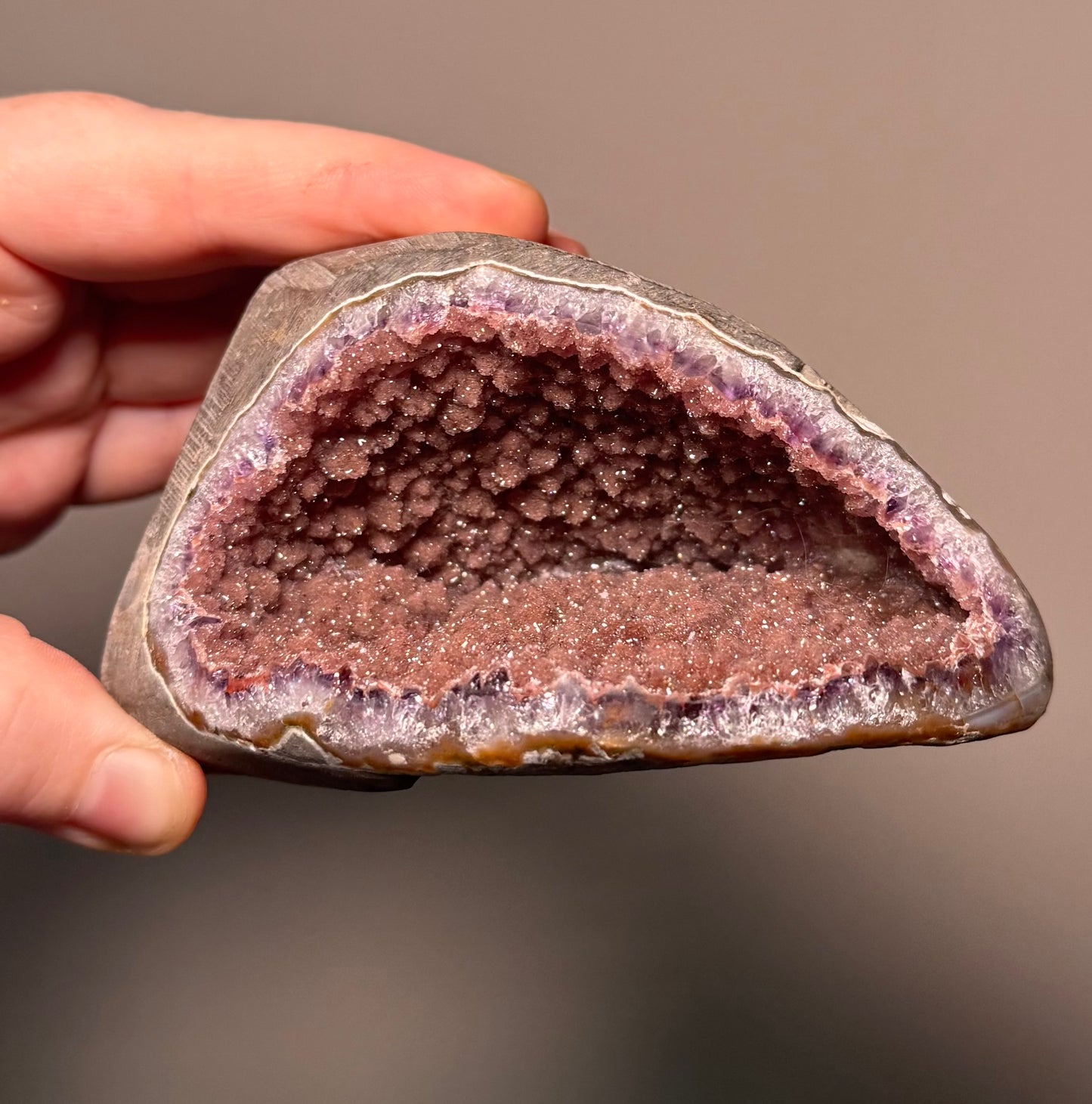 Sugar Amethyst Geode, Uruguay - 382g