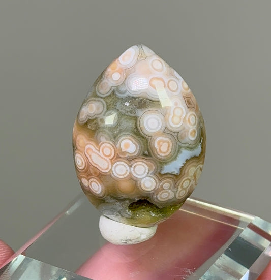 Old Stock Ocean Jasper Teardrop Cabochon - 10.19g