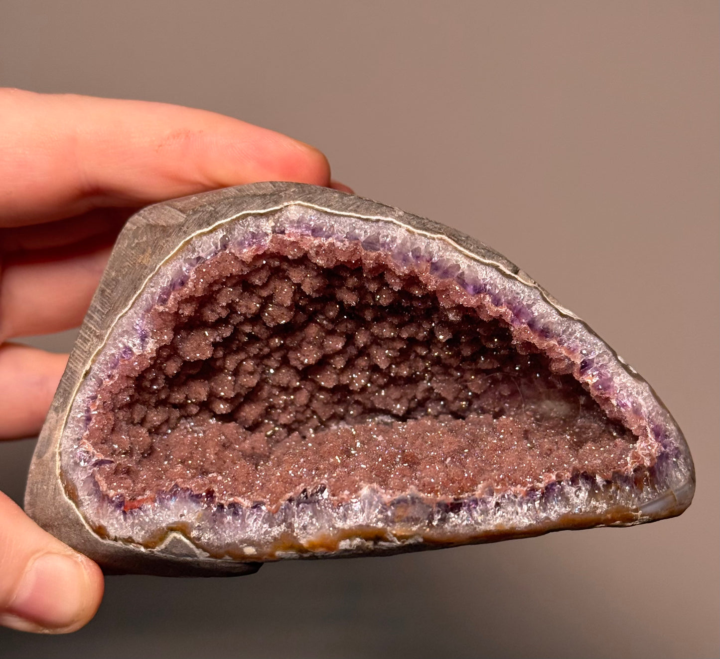 Sugar Amethyst Geode, Uruguay - 382g